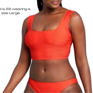 Diamond Textured Tank Bikini Top